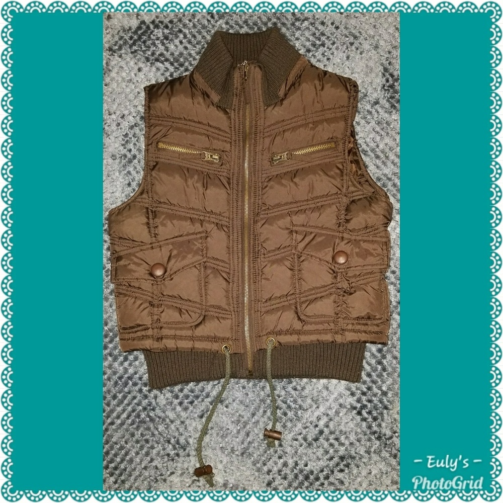 Ladies Apollo size Medium brown bubble vest.